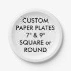 Custom Personalised ROUND Paper Plates - 7" Small