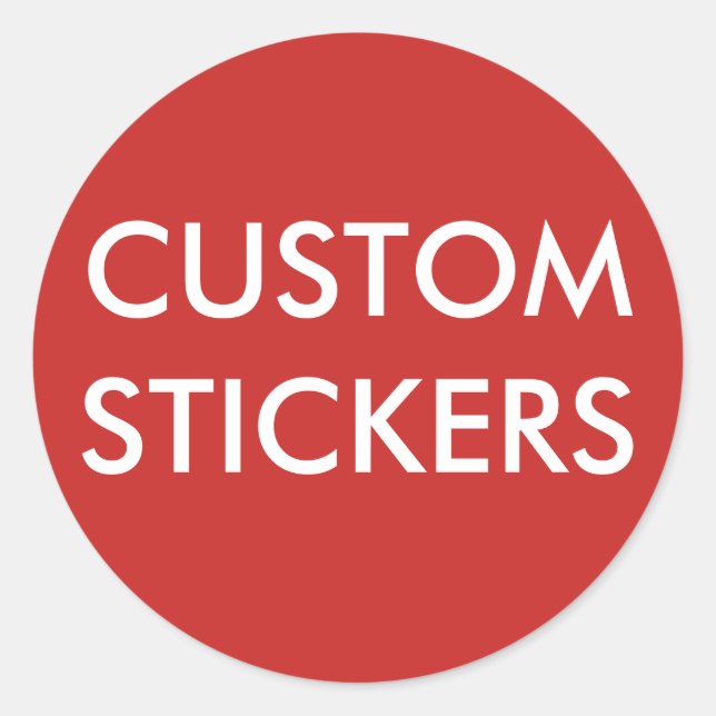 Custom Personalised Round Stickers Blank (Front)