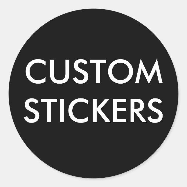 Custom Personalised Round Stickers Blank (Front)