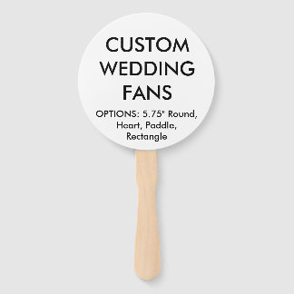 Custom Personalised ROUND WEDDING FANS Template
