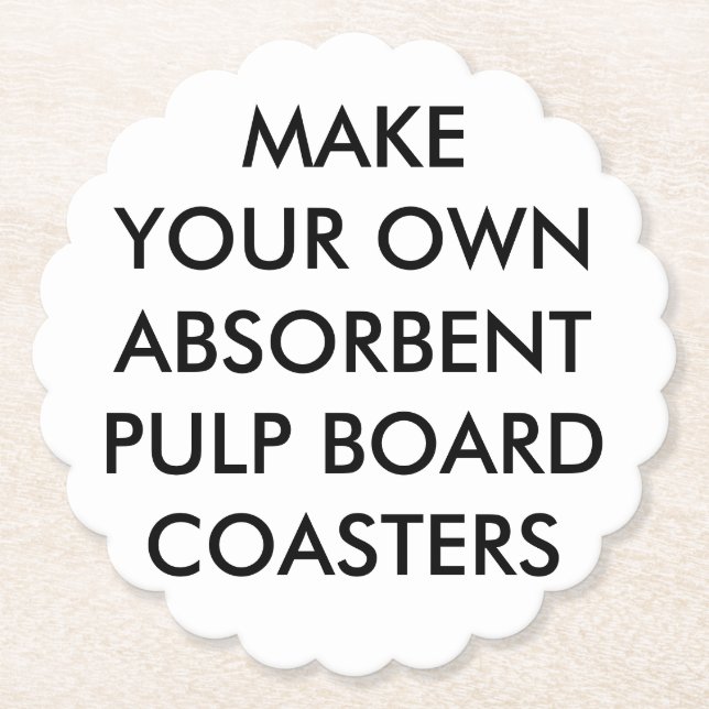 Custom Personalised Scalloped Absorbent Coasters (Front)