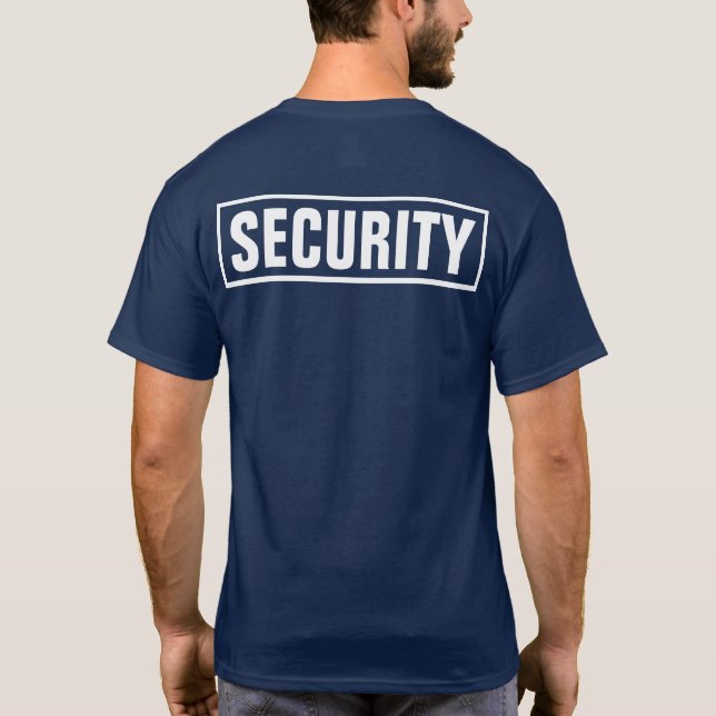 Custom Personalised Security T-Shirt (Back)