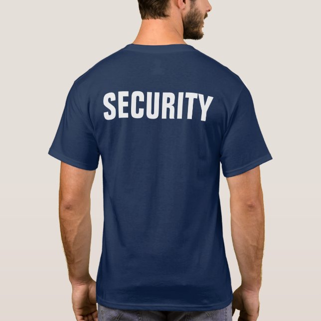 Custom Personalised Security T-Shirt (Back)