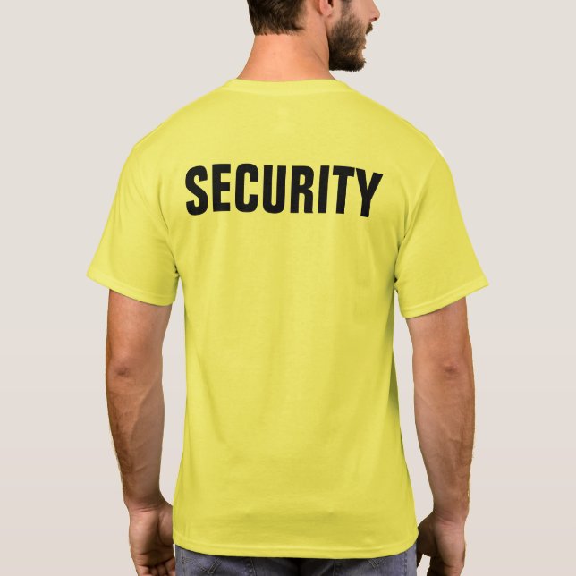 Custom Personalised Security T-Shirt (Back)