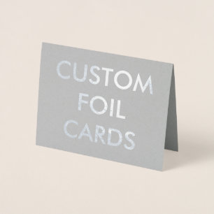 Custom Personalised Silver Foil Greeting Card