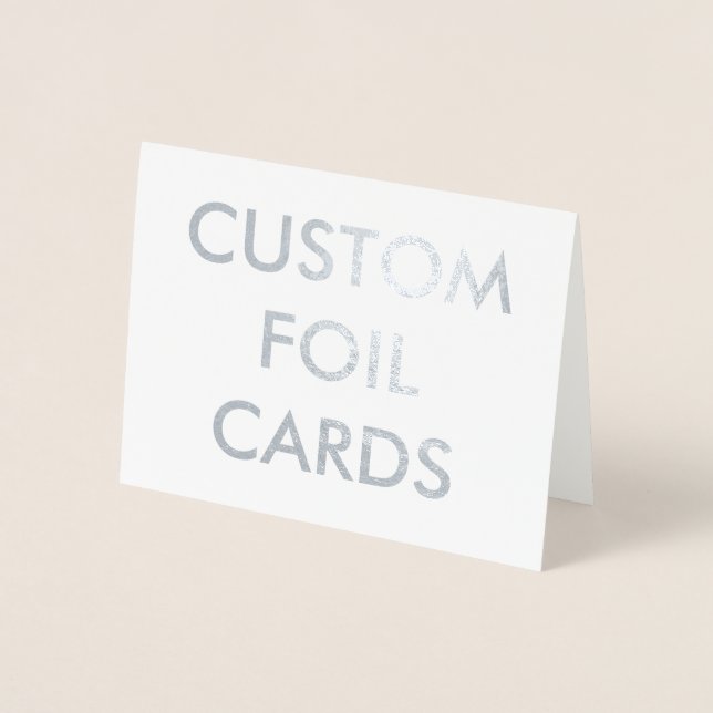 Custom Personalised Silver Foil Greeting Card (Front)