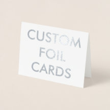 Custom Personalised Silver Foil Greeting Card