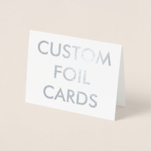 Custom Personalised Silver Foil Greeting Card