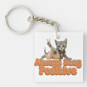 Custom Personalised Sloth Peace Hippie Key Ring
