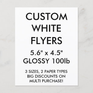 Custom Personalised Small 5.6"x4.5" Glossy Flyers