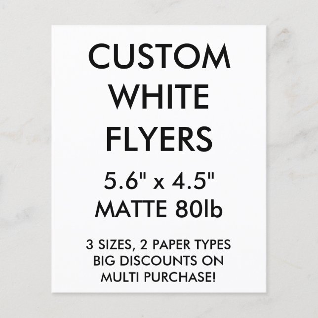 Custom Personalised Small 5.6"x4.5" Glossy Flyers (Front)