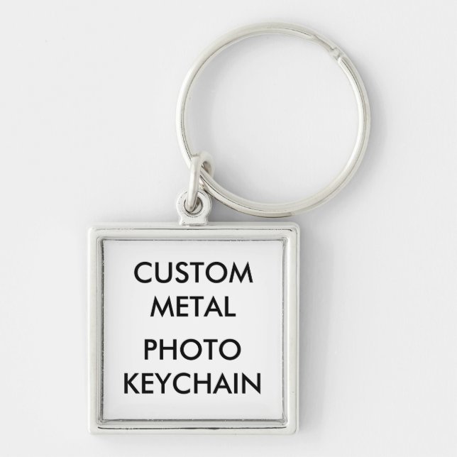 Custom Personalised Small Square Photo Keychain (Front)