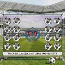 Custom Personalised Soccer Football Team Banner