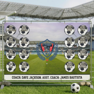 Custom Personalised Soccer Football Team Banner