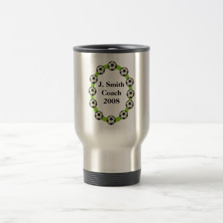 Custom Personalised Soccer Travel Mugs