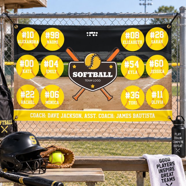 Custom Personalised Softball Banner Ideas Team (Creator Uploaded)