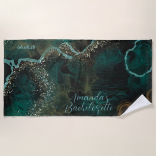 Custom Personalised Sparkly Rock Bachelorette  Beach Towel