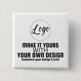 Custom Personalised Square Button Template