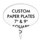 Custom Personalised SQUARE Paper Plates - 7" Large