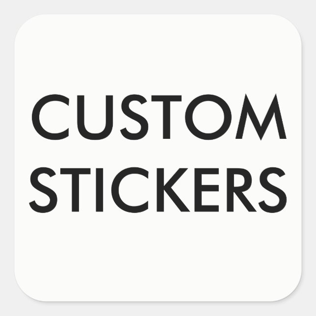 Custom Personalised Square Stickers Blank (Front)
