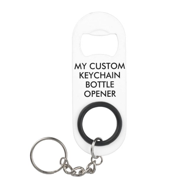 Custom Personalised STEEL BOTTLE OPENER KEYCHAIN (Front)