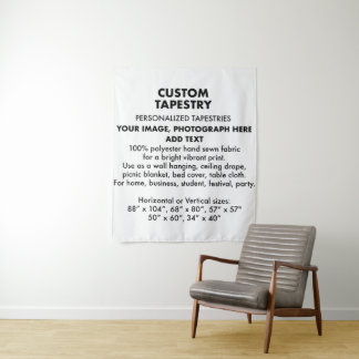Custom Personalised Tapestry Wall Hanging 50"x60"