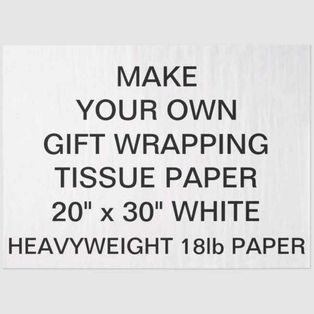 Custom Personalised Thick Tissue Wrapping Paper (Front)