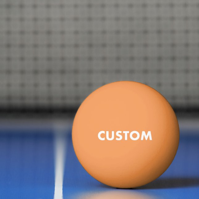 Custom Personalised THREE STAR ORANGE Table Tennis Ping Pong Ball (Net)