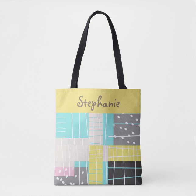 custom personalised tote abstract art design bag (Front)