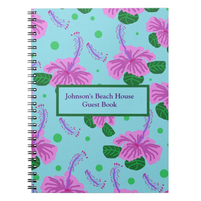 Custom Personalised Tropical Notebook Journal (Front)