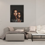 Custom Personalised Twin Sisters Photo  Canvas Print<br><div class="desc">Add your favourite photo to customise and personalise this elegant photo canvas print to celebrate and remember y the incredible bond between twin sisters.  Elegant white typography on gradient overlay (which can be removed if not needed) for legibility. 

Photo by Gustavo Lanes from Unsplash,  thank you!</div>