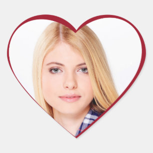 Custom Personalised Valentine Photo Heart Sticker