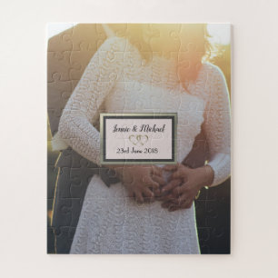 Custom Personalised Wedding Day Jigsaw Puzzle