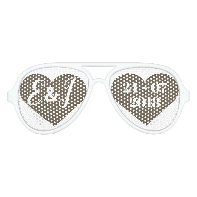 Custom Personalised Wedding Party Sunglasses (Front)