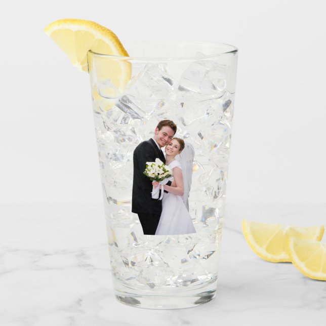 Custom Personalised Wedding Photo 2-Sided  Glass (Front Ice)