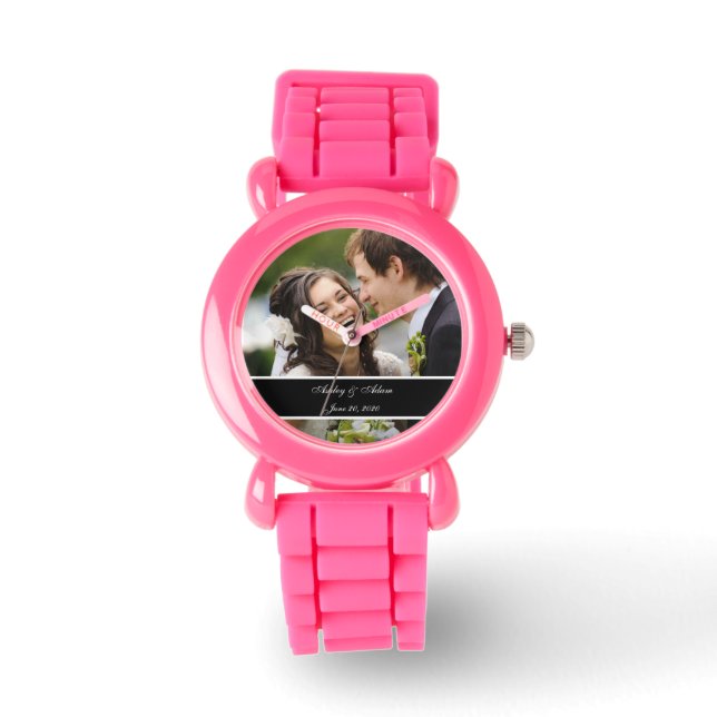 Custom Personalised Wedding Photo Keepsake Watch (Front)