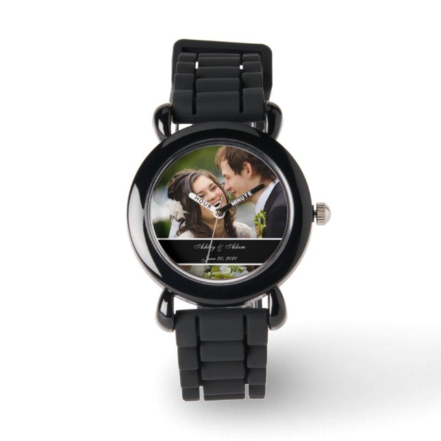Custom Personalised Wedding Photo Keepsake Watch (Front)