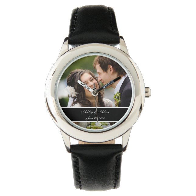 Custom Personalised Wedding Photo Keepsake Watch (Front)