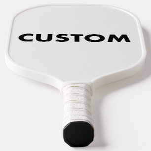 Custom Personalised WHITE Handle Trim Carbon Fibre Pickleball Paddle