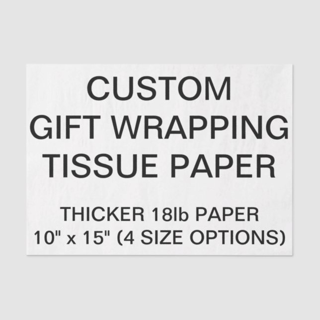 Custom Personalised White Tissue Paper For Gifts (Front)