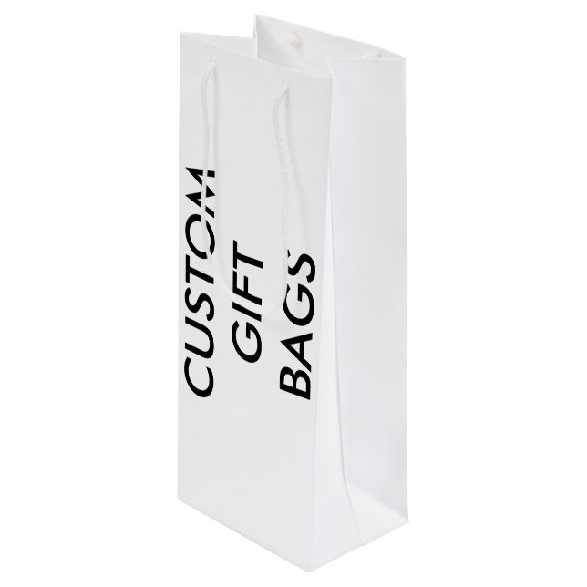 Custom Personalised Wine Gift Bag Blank Template (Front Angled)