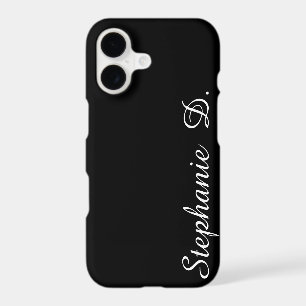 custom personalised with name black iphone case