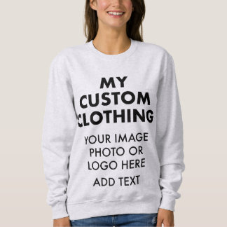 Custom Personalised WOMEN'S LIGHT GREY SWEATSHIRT