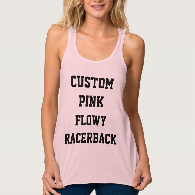 Custom Personalised Women's PINK RACERBACK TANK (Front)