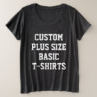 Custom Personalised Women's Plus Size T-Shirt GREY