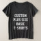Custom Personalised Women's Plus Size T-Shirt GREY