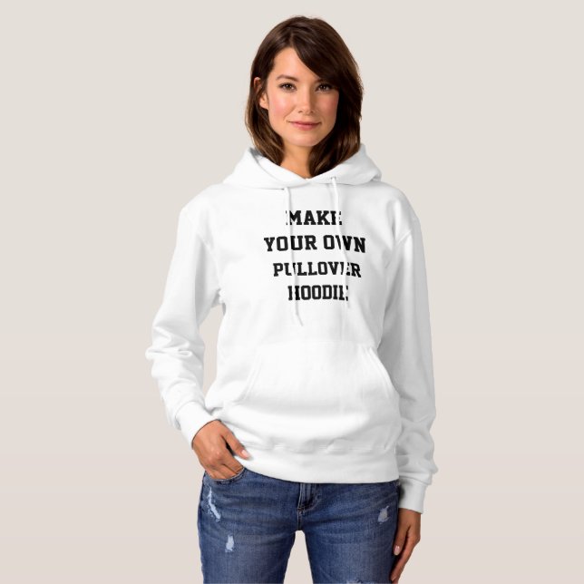 Custom Personalised Women's PULLOVER HOODIE (Front Full)