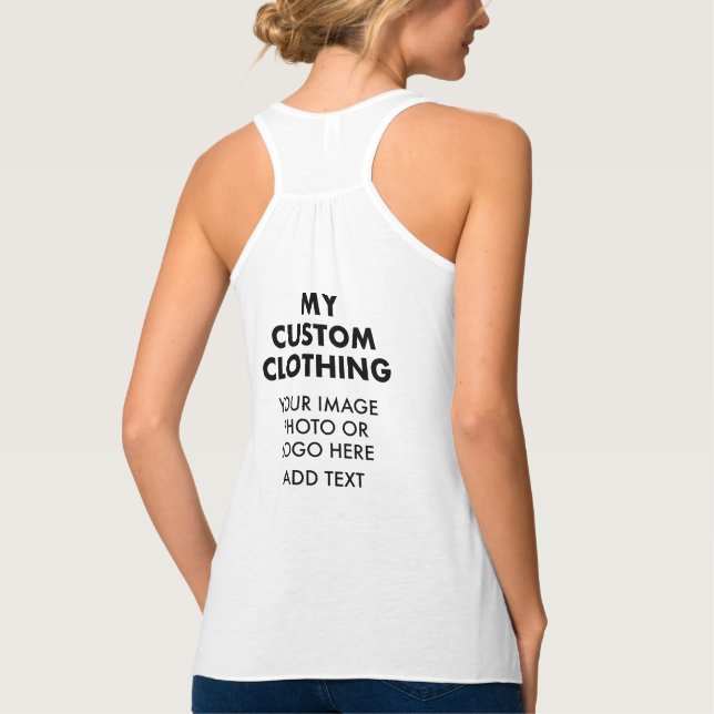 Custom Personalised WOMEN'S WHITE RACERBACK TANK (Back)