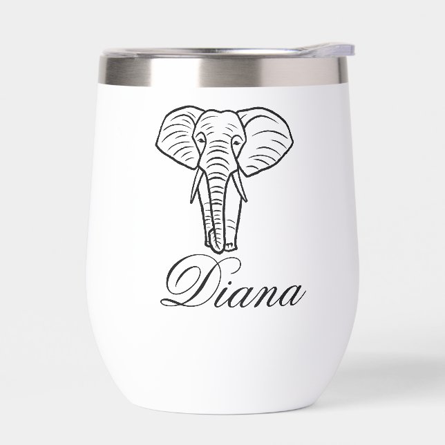 Custom Personalised Your Name  Elephant (Left)