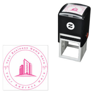 Custom Personalised Your Own Round Return Address Self-inking Stamp